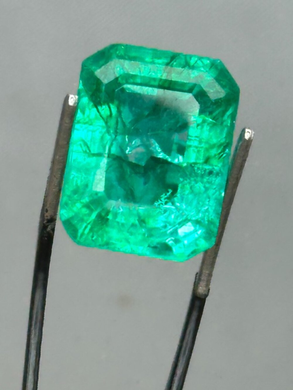 HUGE Certified Natural Emerald cut Emerald *Enhanced*